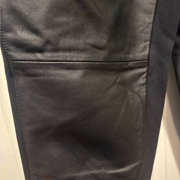 Women’s NIP Black Leather & Ponte Pant - Picture 3 of 5